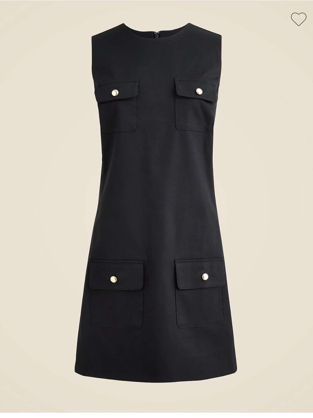 J. Crew - Sleeveless Sheath Dress With Gold Buttons and Pockets (medium)